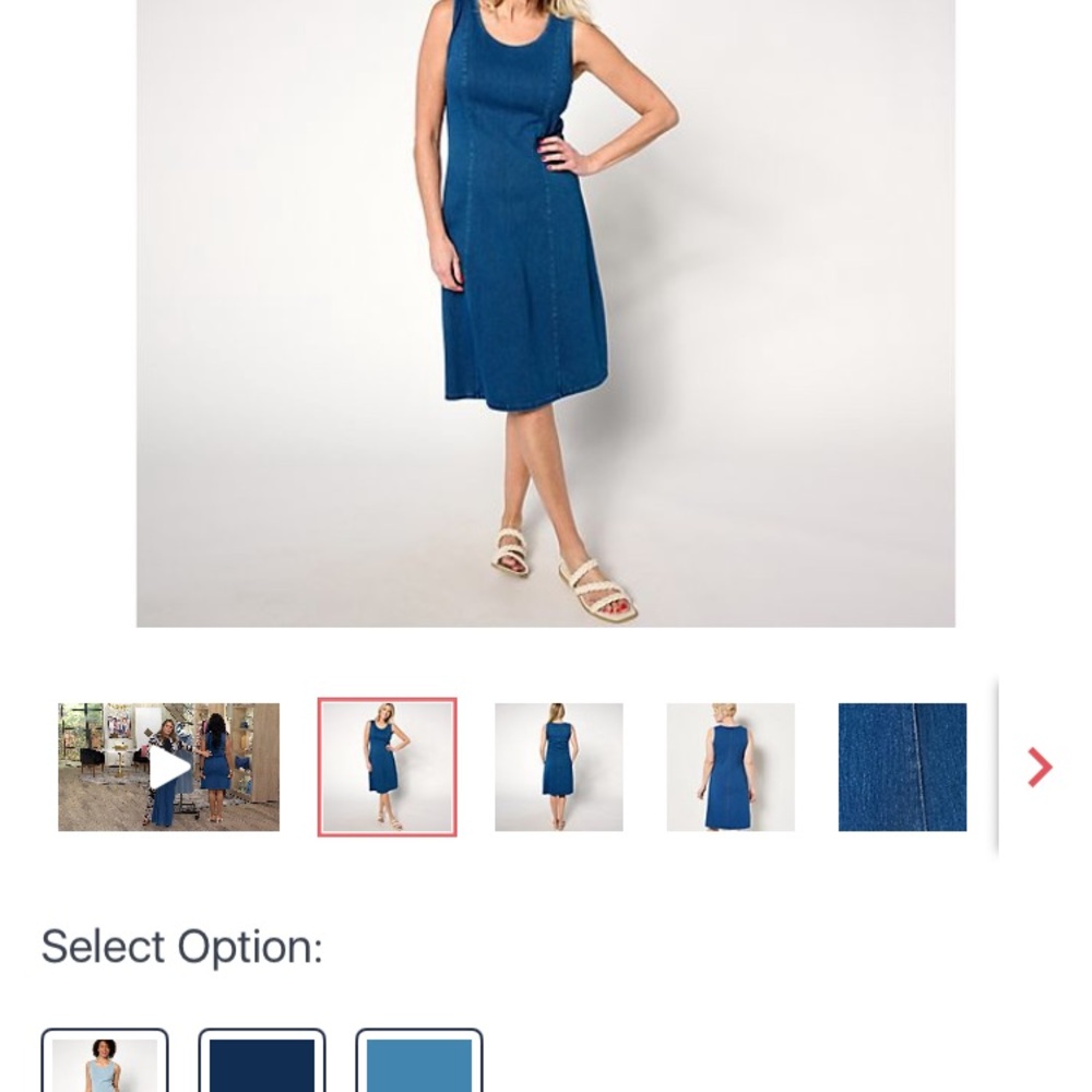 Denim & Co Comfy Knit Denim Dress